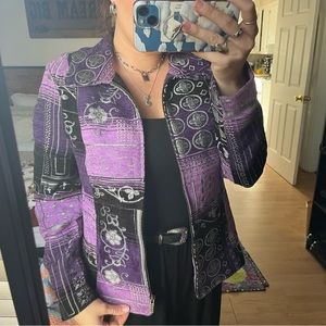 VINTAGE PURPLE PATCHWORK ALFRED DUNNER JACKET